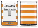 Psycho Stripes Orange and White - Decal Style Skin (fits 4th Gen Kindle with 6inch display and no keyboard)