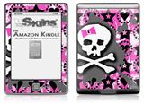 Pink Bow Skull - Decal Style Skin (fits 4th Gen Kindle with 6inch display and no keyboard)