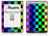Rainbow Checkerboard - Decal Style Skin (fits 4th Gen Kindle with 6inch display and no keyboard)
