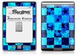 Blue Star Checkers - Decal Style Skin (fits 4th Gen Kindle with 6inch display and no keyboard)