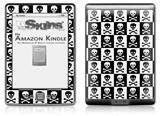 Skull Checkerboard - Decal Style Skin (fits 4th Gen Kindle with 6inch display and no keyboard)