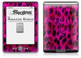 Pink Distressed Leopard - Decal Style Skin (fits 4th Gen Kindle with 6inch display and no keyboard)