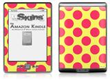 Kearas Polka Dots Pink And Yellow - Decal Style Skin (fits 4th Gen Kindle with 6inch display and no keyboard)