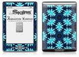 Abstract Floral Blue - Decal Style Skin (fits 4th Gen Kindle with 6inch display and no keyboard)