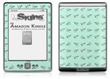 Paper Planes Mint - Decal Style Skin (fits 4th Gen Kindle with 6inch display and no keyboard)