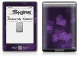 Bokeh Hearts Purple - Decal Style Skin (fits 4th Gen Kindle with 6inch display and no keyboard)