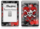 Emo Skull Bones - Decal Style Skin (fits 4th Gen Kindle with 6inch display and no keyboard)