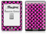 Skull and Crossbones Checkerboard - Decal Style Skin (fits 4th Gen Kindle with 6inch display and no keyboard)