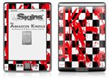Checkerboard Splatter - Decal Style Skin (fits 4th Gen Kindle with 6inch display and no keyboard)
