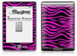 Pink Zebra - Decal Style Skin (fits 4th Gen Kindle with 6inch display and no keyboard)