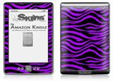 Purple Zebra - Decal Style Skin (fits 4th Gen Kindle with 6inch display and no keyboard)