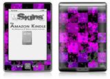 Purple Star Checkerboard - Decal Style Skin (fits 4th Gen Kindle with 6inch display and no keyboard)