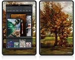 Amazon Kindle Fire (Original) Decal Style Skin - Vincent Van Gogh Autumn Landscape With Four Trees