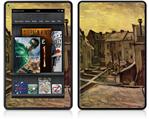 Amazon Kindle Fire (Original) Decal Style Skin - Vincent Van Gogh Backyards Of Old Houses In Antwerp In The Snow
