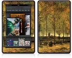 Amazon Kindle Fire (Original) Decal Style Skin - Vincent Van Gogh Lane With Poplars