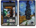 Amazon Kindle Fire (Original) Decal Style Skin - Vincent Van Gogh Van Gogh - Country Road In Provence By Night