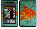 Amazon Kindle Fire (Original) Decal Style Skin - Tie Dye Fish 100