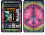 Amazon Kindle Fire (Original) Decal Style Skin - Tie Dye Peace Sign 103
