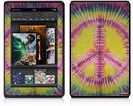 Amazon Kindle Fire (Original) Decal Style Skin - Tie Dye Peace Sign 104