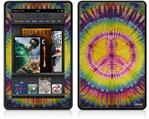 Amazon Kindle Fire (Original) Decal Style Skin - Tie Dye Peace Sign 109
