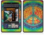 Amazon Kindle Fire (Original) Decal Style Skin - Tie Dye Peace Sign 111
