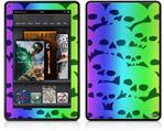 Amazon Kindle Fire (Original) Decal Style Skin - Rainbow Skull Collection