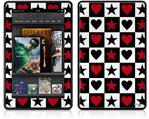 Amazon Kindle Fire (Original) Decal Style Skin - Hearts and Stars
