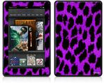 Amazon Kindle Fire (Original) Decal Style Skin - Purple Leopard