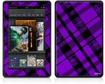Amazon Kindle Fire (Original) Decal Style Skin - Purple Plaid