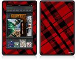 Amazon Kindle Fire (Original) Decal Style Skin - Red Plaid