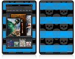 Amazon Kindle Fire (Original) Decal Style Skin - Skull Stripes Blue