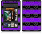 Amazon Kindle Fire (Original) Decal Style Skin - Skull Stripes Purple