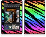 Amazon Kindle Fire (Original) Decal Style Skin - Tiger Rainbow