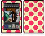 Amazon Kindle Fire (Original) Decal Style Skin - Kearas Polka Dots Pink On Cream