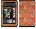 Amazon Kindle Fire (Original) Decal Style Skin - Flowers Pattern Roses 06