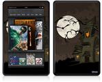 Amazon Kindle Fire (Original) Decal Style Skin - Halloween Haunted House
