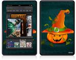 Amazon Kindle Fire (Original) Decal Style Skin - Halloween Mean Jack O Lantern Pumpkin