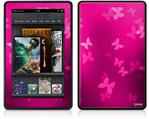 Amazon Kindle Fire (Original) Decal Style Skin - Bokeh Butterflies Hot Pink