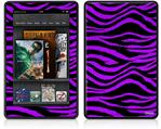 Amazon Kindle Fire (Original) Decal Style Skin - Purple Zebra