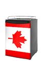 Kegerator Skin - Canadian Canada Flag (fits medium sized dorm fridge and kegerators)