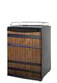 Kegerator Skin - Wooden Barrel (fits medium sized dorm fridge and kegerators)