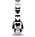 WraptorSkinz Skin Decal Wrap compatible with Beats Solo HD (Original) Hearts And Stars Black and White (HEADPHONES NOT INCLUDED)