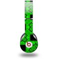 WraptorSkinz Skin Decal Wrap compatible with Beats Solo HD (Original) Criss Cross Green (HEADPHONES NOT INCLUDED)