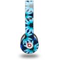 WraptorSkinz Skin Decal Wrap compatible with Beats Solo HD (Original) Daisies Blue (HEADPHONES NOT INCLUDED)