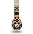 WraptorSkinz Skin Decal Wrap compatible with Beats Solo HD (Original) Floral Pattern Orange (HEADPHONES NOT INCLUDED)
