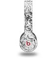 WraptorSkinz Skin Decal Wrap compatible with Beats Solo HD (Original) Folder Doodles White (HEADPHONES NOT INCLUDED)