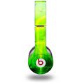 WraptorSkinz Skin Decal Wrap compatible with Beats Solo HD (Original) Cubic Shards Green (HEADPHONES NOT INCLUDED)