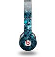 WraptorSkinz Skin Decal Wrap compatible with Beats Solo HD (Original) Blue Flower Bomb Starry Night (HEADPHONES NOT INCLUDED)