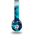 WraptorSkinz Skin Decal Wrap compatible with Beats Solo HD (Original) Liquid Metal Chrome Neon Blue (HEADPHONES NOT INCLUDED)