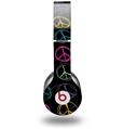 WraptorSkinz Skin Decal Wrap compatible with Beats Solo HD (Original) Kearas Peace Signs Black (HEADPHONES NOT INCLUDED)